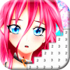 Anime Color By Number: Paint Manga Girls Pixel Art