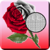 Roses Coloring By Number Pixel Art