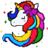 Kawaii Unicorn Pixel Art