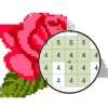 Flower Pixel Art - Coloring By Number