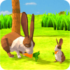 Rabbit Family Simulator Poly Art Jungle