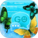 短信主题蓝蝴蝶 GO SMS Theme Blue Butt