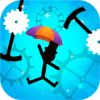 Stickman umbrella down