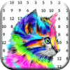 Kitty Cat Pixel Art Animals: Color by Number