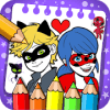 coloring miraculous ladybug and cat noir game