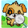 Dog Draw Color By Number Pixel Art 2018