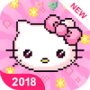 Hello Kitty Pixel Art - Kitty Color By Number