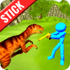 Stickman Dinosaur Hunter