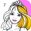 Princess Color by Number – Princess Coloring Book