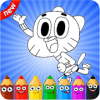 Gumballl Coloring For kids