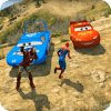 Superheroes Lightning Mcqueen Stunt Racing Games