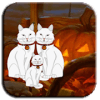 Halloween White Cat Escape