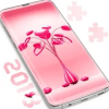 3D Pink Flowers Puzzle Game