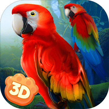 Wild Parrot Sim 3D: Jungle Bird Fly Game