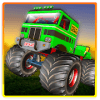 monster truck rally driver racing: high speed race