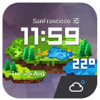 Pixel Style Clock Weathe...