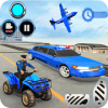 US Police limousine Car Quad Bike Transporter Game