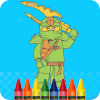 coloring ninja turtle and leggo toys