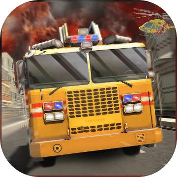 911直升机消防救援卡车司机3D