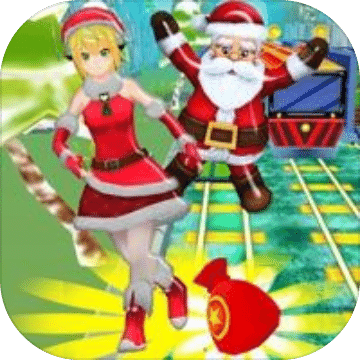 公主在金色铁路跑雪女孩冲浪