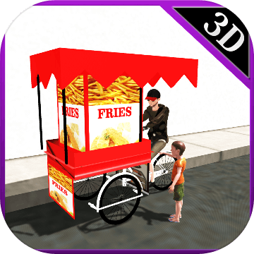 薯条小贩周期和食物交付骑手模拟