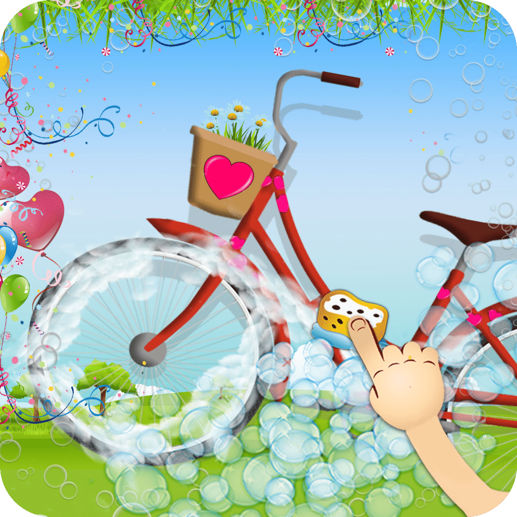 孩子们的自行车洗沙龙