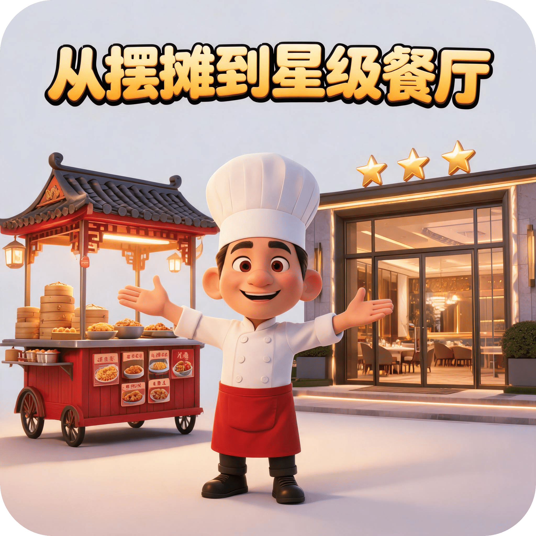 从摆摊到星级餐厅