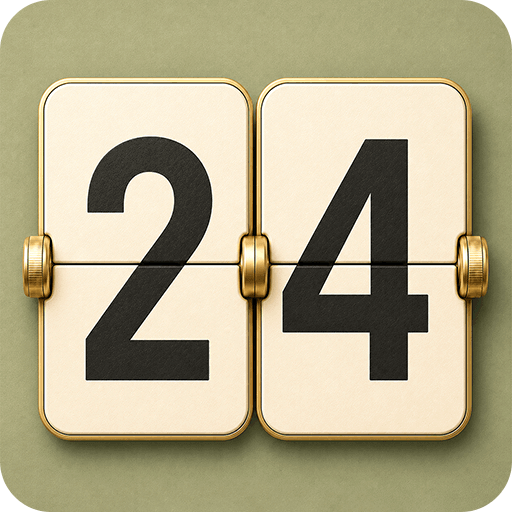 翻页时钟24H